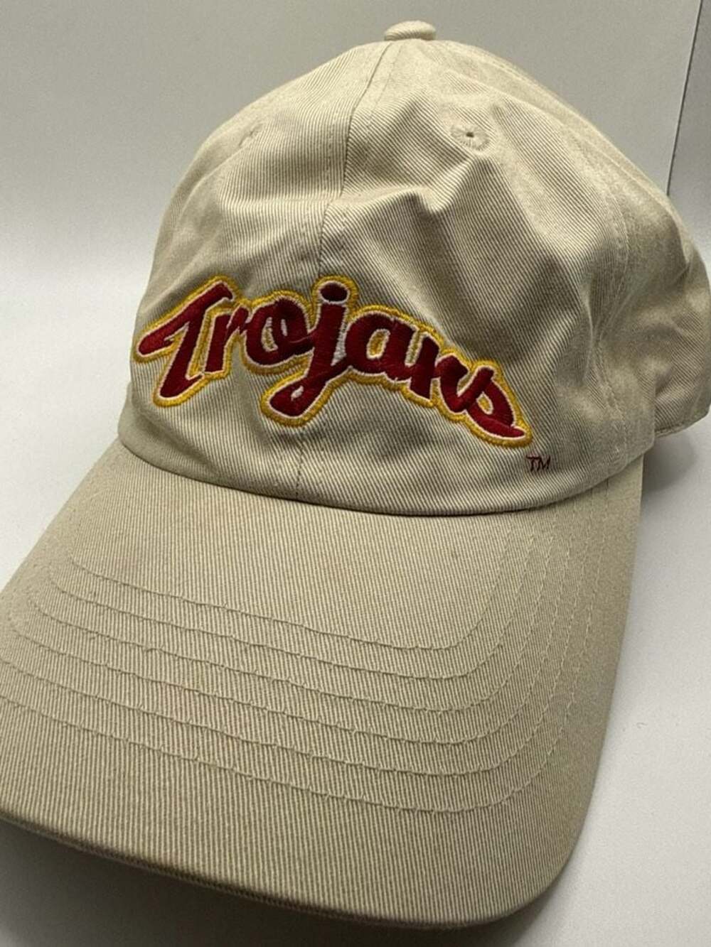 Vintage USC Trojans Tan Embroidered Adjustable Baseball Hat